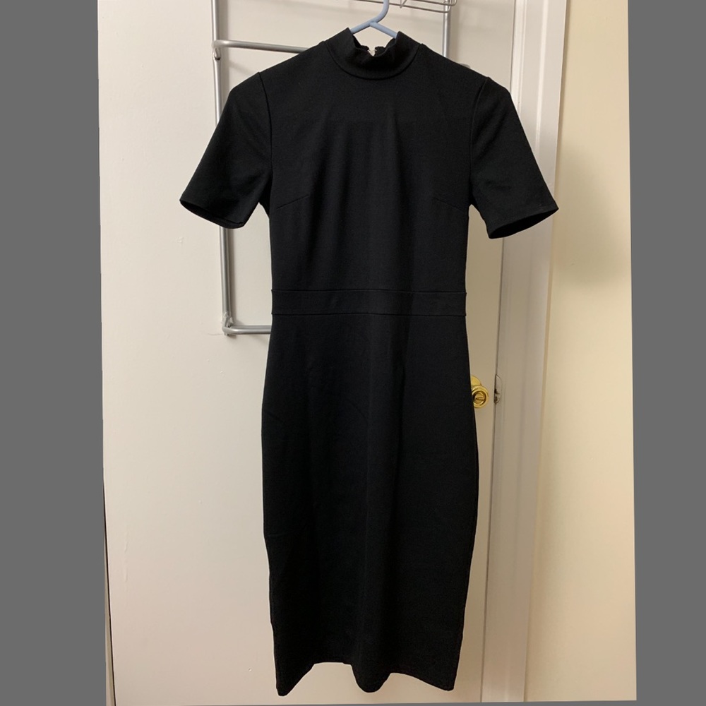 Express Mock Neck Black Dress